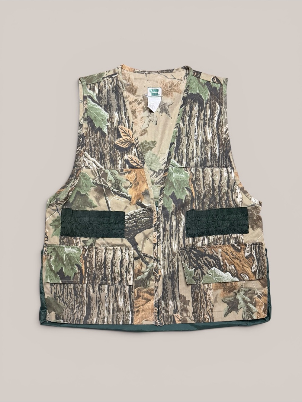 90s VINTAGE Ozark Trail Realtree Camo Hunting Utility Vest